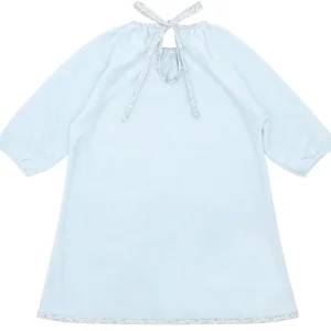 minnow Dresses<Girls French Terry Dress Light Blue