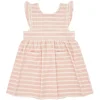 minnow Terry<Girls French Terry Pinafore Dress | Swim Pink And Cream