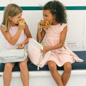 minnow Dresses<Girls French Terry Pinafore Dress | Swim Pink And Cream