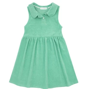 minnow Dresses<Girls French Terry Tennis Dress Abaco Green