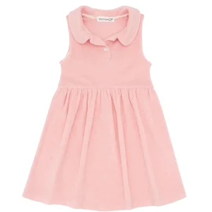 minnow Dresses<Girls French Terry Tennis Dress Conch Pink