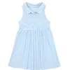 minnow Terry<Girls French Terry Tennis Dress Powder Blue Stripe