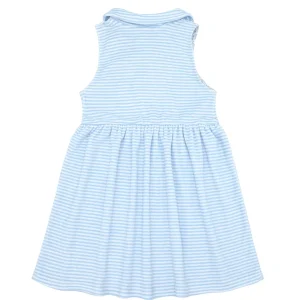 minnow Terry<Girls French Terry Tennis Dress Powder Blue Stripe