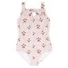 minnow One Pieces<Girls Gathered One Piece | Swim Raspberry Red