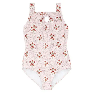 minnow One Pieces<Girls Gathered One Piece | Swim Raspberry Red