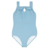 minnow Rashguards<Girls Gathered One Piece | Swim Freshwater Blue