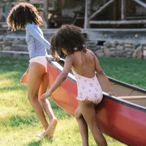 minnow Rashguards<Girls Halter One Piece Raspberry Red
