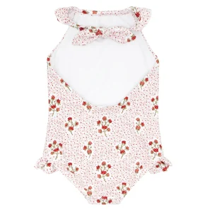 minnow Rashguards<Girls Halter One Piece Raspberry Red