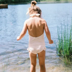 minnow Rashguards<Girls Halter One Piece | Swim Capeside White
