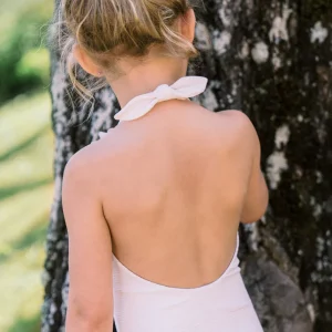 minnow Rashguards<Girls Halter One Piece | Swim Capeside White