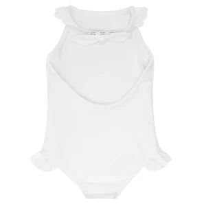 minnow One Pieces<Girls Halter One Piece | Swim Capeside White