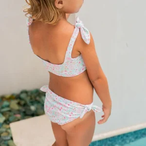 minnow Bikinis<Girls Knot Bikini Bottom Emerald Floral