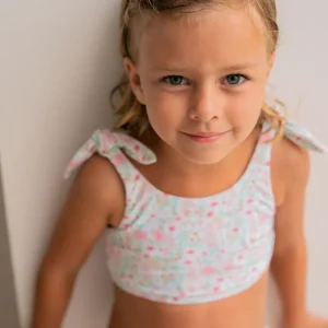 minnow Bikinis<Girls Knot Bikini Bottom Emerald Floral