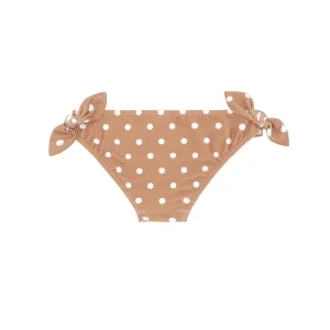 minnow Bikinis<Girls Knot Bikini Bottom Mocha Dot