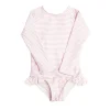 minnow One Pieces<Girls Light Rashguard One Piece Pink Stripe