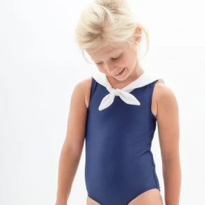 minnow One Pieces<Girls Midsummer Sailor One Piece Navy