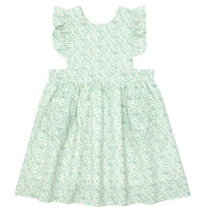 minnow Dresses<Girls Pinafore Dress Sea Marsh Floral