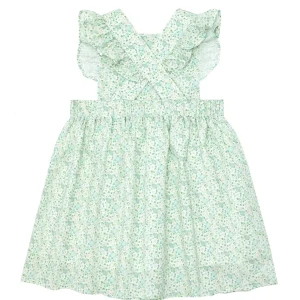minnow Dresses<Girls Pinafore Dress Sea Marsh Floral