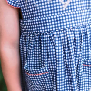 minnow Dresses<Girls Pinafore Dress | Swim Navy Gingham
