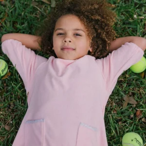 minnow Terry<Girls Pink French Terry Dress Pale Pink