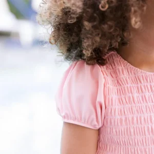 minnow One Pieces<Girls Puff Sleeve Smocked One Piece Sorbet Pink