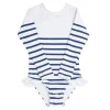 minnow Rashguards<Girls Rashguard One Piece | Swim Breton Stripe