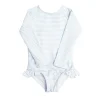 minnow One Pieces<Girls Rashguard One Piece Powder Blue Stripe