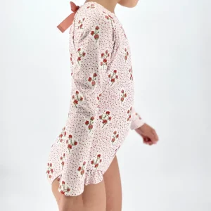 minnow One Pieces<Girls Rashguard One Piece | Swim Raspberry Red