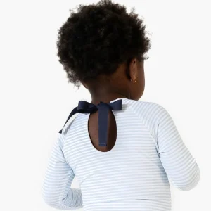 minnow One Pieces<Girls Rashguard One Piece Powder Blue Stripe
