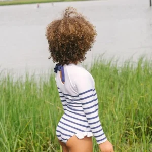 minnow Rashguards<Girls Rashguard One Piece | Swim Breton Stripe