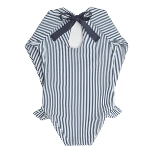 minnow Rashguards<Girls Rashguard One Piece | Swim Navy Stripe