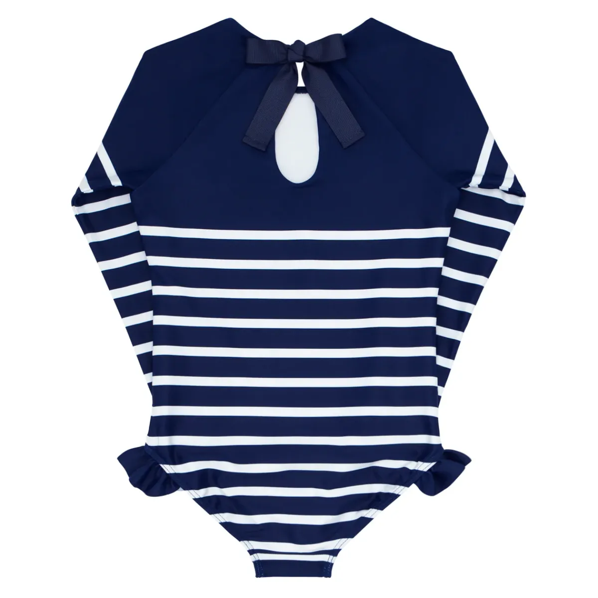 girls_rashguard_one_piece_8-1.webp minnow One Pieces<Girls Rashguard One Piece | Swim Navy Breton Stripe