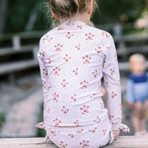 minnow Rashguards<Girls Rashguard Set | Swim Raspberry Red