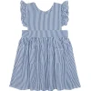 minnow Dresses<Girls Ruffle Sleeve Dress Navy Stripe