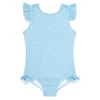 minnow One Pieces<Girls Ruffle Sleeve Rashguard One Piece Atlantic Star