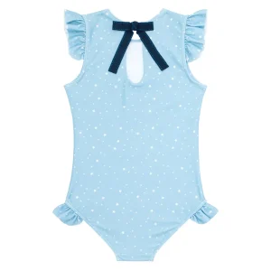 minnow Rashguards<Girls Ruffle Sleeve Rashguard One Piece Atlantic Star
