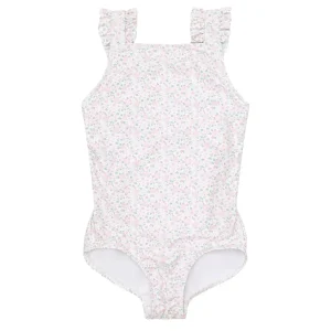 minnow One Pieces<Girls Ruffle Strap One Piece Antique Floral