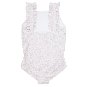 minnow One Pieces<Girls Ruffle Strap One Piece Antique Floral
