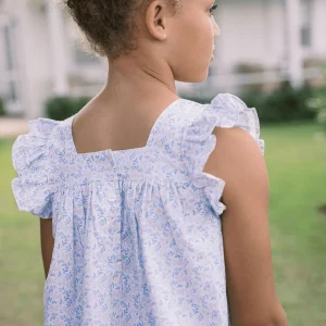 minnow Sets<Girls Ruffle Top And Short Set Briland Blue Botanic