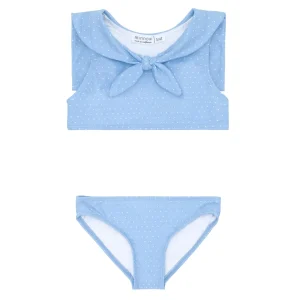 minnow Bikinis<Girls Sailor Bikini Mulberry Blue Dot