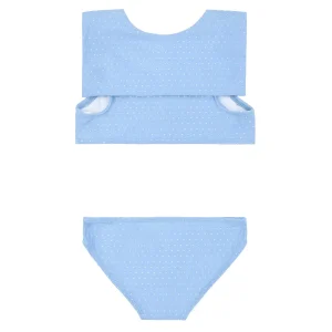 minnow Bikinis<Girls Sailor Bikini Mulberry Blue Dot