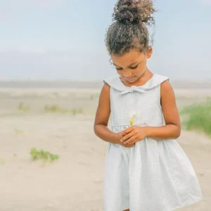 minnow Dresses<Girls Sailor Dress Powder Blue Stripe
