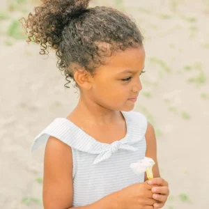 minnow Dresses<Girls Sailor Dress Powder Blue Stripe
