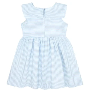 minnow Dresses<Girls Sailor Dress Powder Blue Stripe