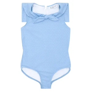 minnow One Pieces<Girls Sailor One Piece Mulberry Blue Dot