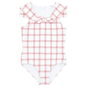 minnow One Pieces<Girls Sailor One Piece Windowpane