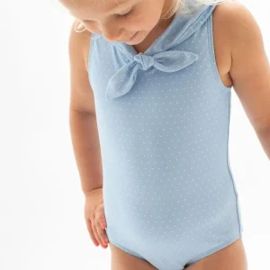 minnow One Pieces<Girls Sailor One Piece Mulberry Blue Dot