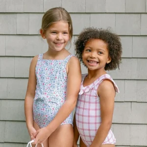 minnow One Pieces<Girls Sailor One Piece Windowpane