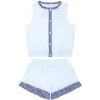 minnow Tops<Girls Set Powder Blue Stripe