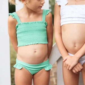 minnow Bikinis<Girls Smocked Bikini Abaco Green